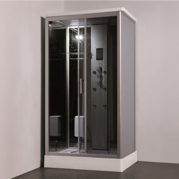 Hammam shower enclosure 80 x 80 x 220 cm Desineo white model