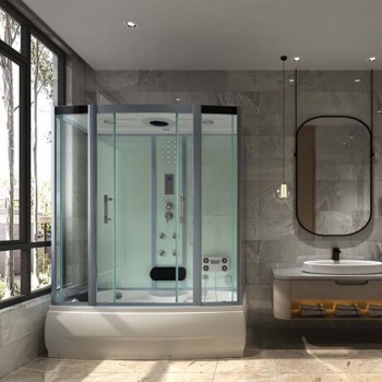 Hammam shower cubicle + balneotherapy bath 170 x 90 x 220 cm Desineo white model