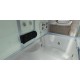 170 x 90 x 220 cm cabine de douche Hammam + baignoire balnéothérapie Desineo Noire
