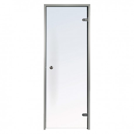 Puerta para baño turco transparente 70 x 190 cm marco de aluminio