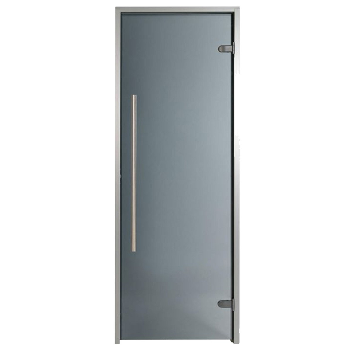 Puerta para Hammam premium 100 x 190 cm paso para silla ( persona en estado de discapacidad) manija vertical color gris teñido