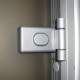 Tür für Hammam Premium 100 x 190 cm Behinderter Griff vertikal getönt grau