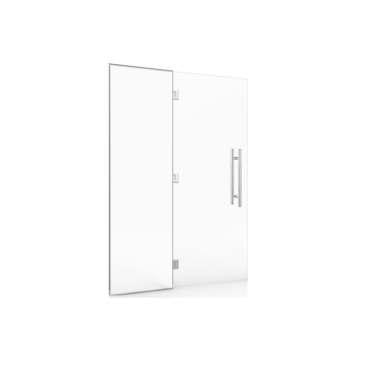 Glaswand mit Tür für Hamam und Badezimmer 120 x 190 transparentes 8 mm Sicherheitsglas