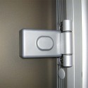 Porte pour Hammam premium 80 x 190 cm poignée verticale teintée gris