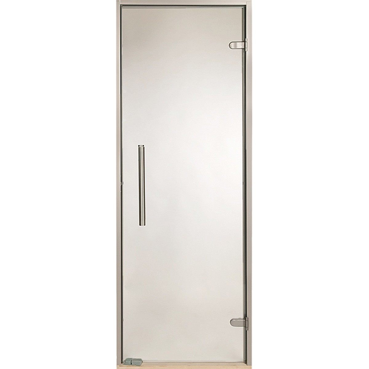 Transparent Hammam door 70 x 190 cm aluminum frame