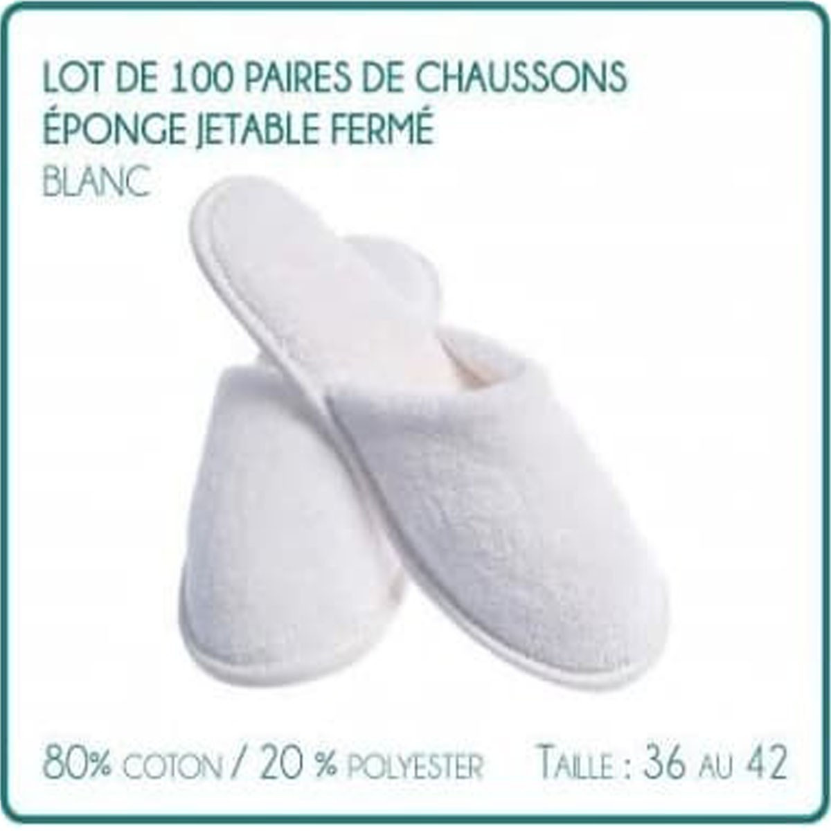 Socken geschlossen Pantoffel Einweg Schwamm Weiß