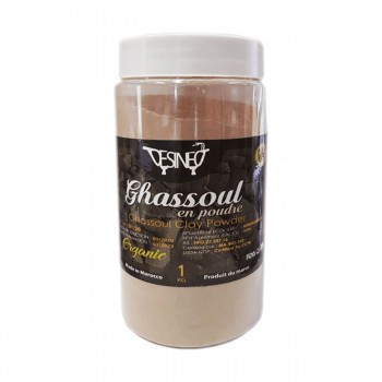 Arcilla blanca Ghassoul tradicional Orgánica Natural Beldi 1kg