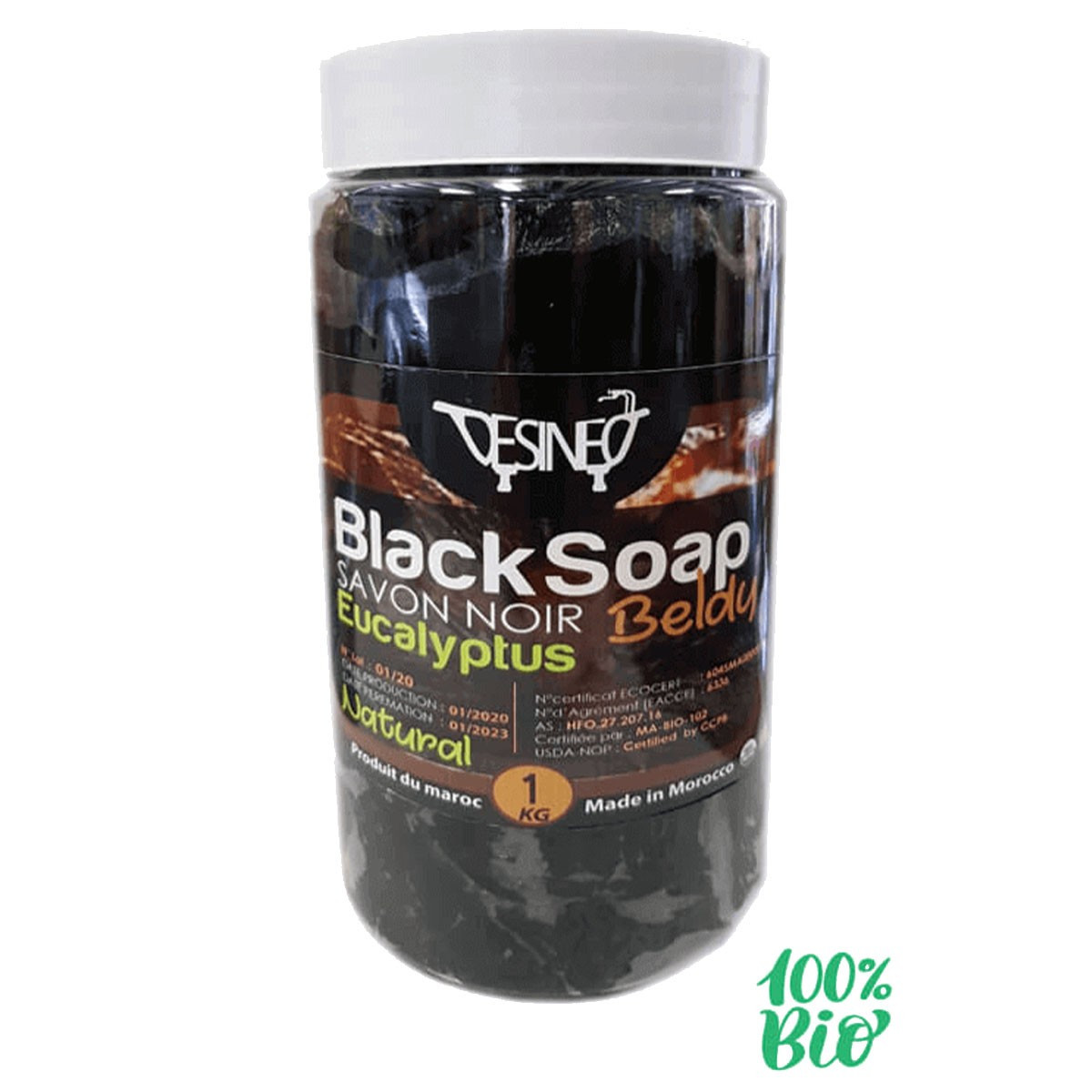 5kg Savon noir à l'eucalyptus 