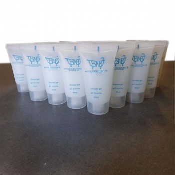 Pack de 50 geles de ducha 30ml fragancia de jabón jazmín para instalaciones hoteleras y profesionales