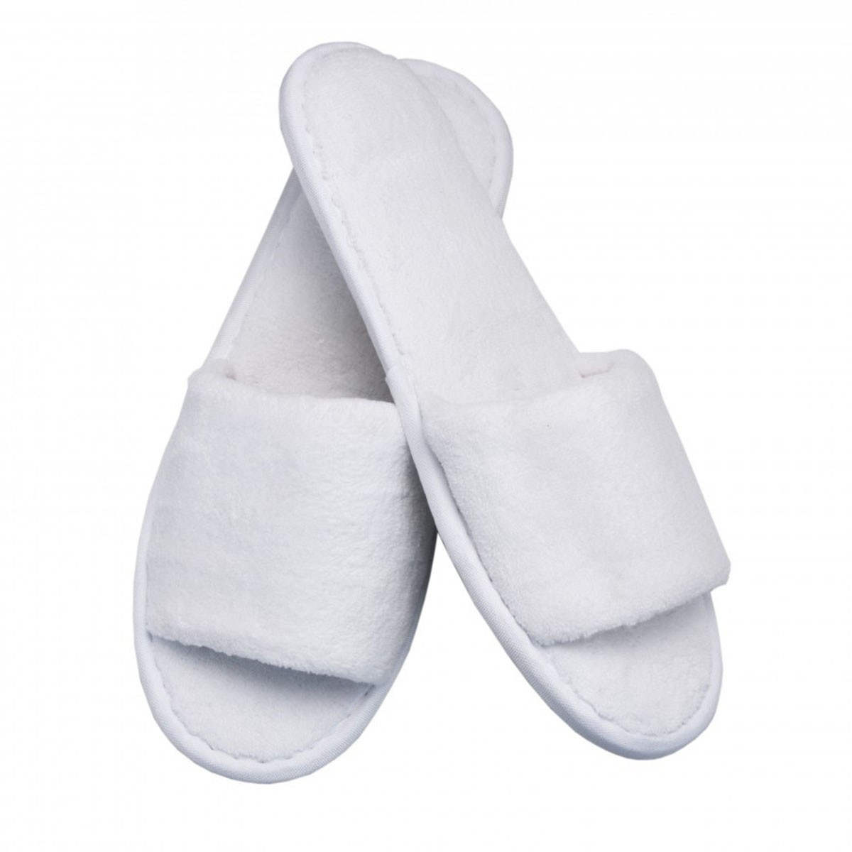 Chaussons éponge jetables ouverts Blancs
