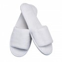 Chaussons éponge jetables ouverts Blancs