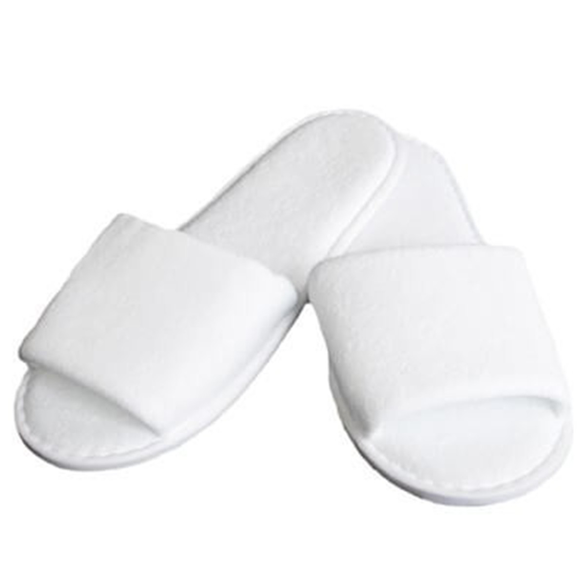 Chaussons éponge jetables ouverts Blancs