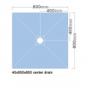 bac à carreler douche Valstorm 80x80x4cm contenu de la boite