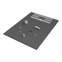 Duschwanne 120x90x3 cm linearer Ablauf, fliesenfertig mit Siphon + Edelstahlgitter