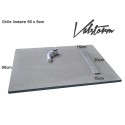 Duschwanne 120x90x3 cm linearer Ablauf, fliesenfertig mit Siphon + Edelstahlgitter