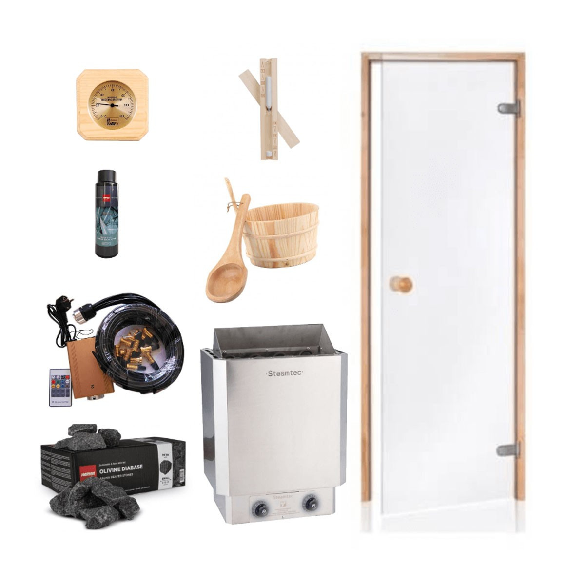Komplettes Sauna-Set (Hausgebrauch) zum Zusammenstellen