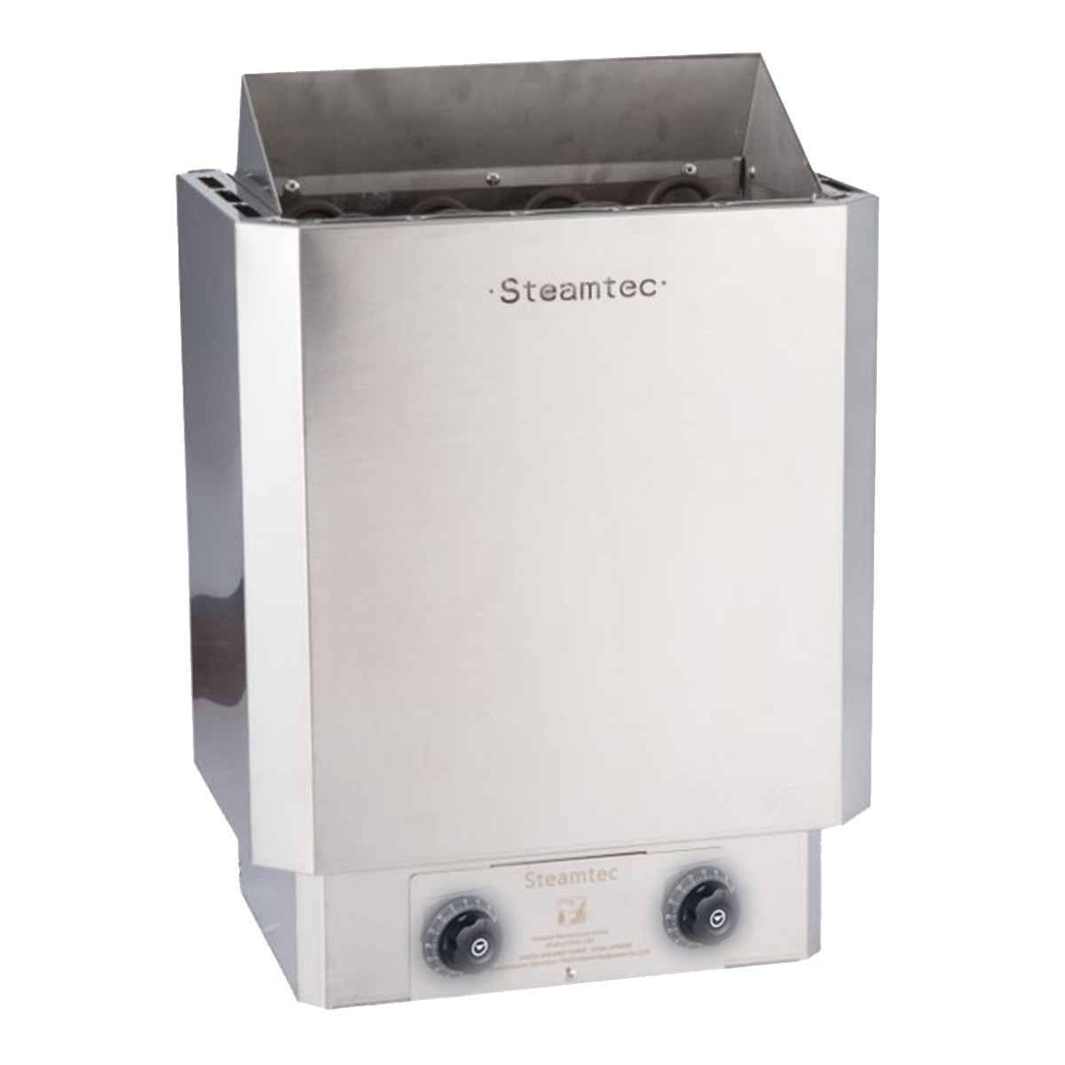 3-kW-Premium-Saunaofen mit integrierten Bedienelementen, Edelstahlausführung