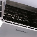 3-kW-Premium-Saunaofen mit integrierten Bedienelementen, Edelstahlausführung
