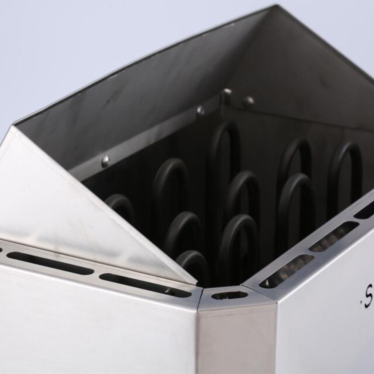 Poêle à sauna 3 Kw premium avec commandes intégrées finitions inox