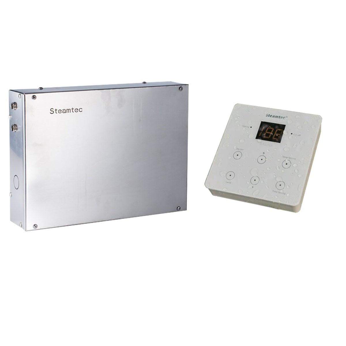 Poêle à sauna 3 Kw premium avec commandes intégrées finitions inox