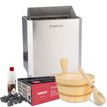 3-kW-Sauna-Set mit Zubehör