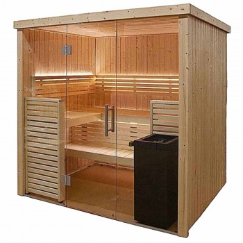 Cabina de sauna Harvia 206 x 160,8 x 202 cm Se proporciona calentador de sauna para 2 o 3 personas