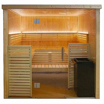 Cabine de sauna Harvia 206 x 203,3 x 202 cm 3 ou 4 personnes poêle à sauna fournis