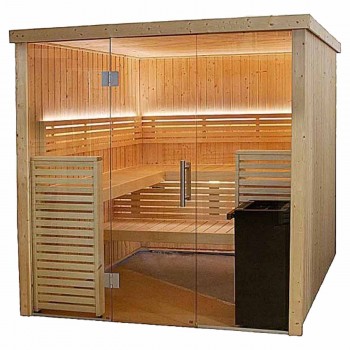 Cabine de sauna Harvia 206 x 203,3 x 202 cm 3 ou 4 personnes poêle à sauna fournis