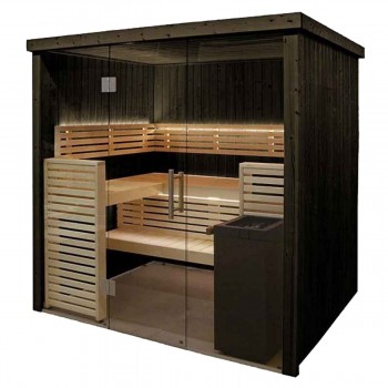 Cabina de sauna Harvia 205 x 160 x 202 cm Estufa de sauna para 2 o 3 personas incluida