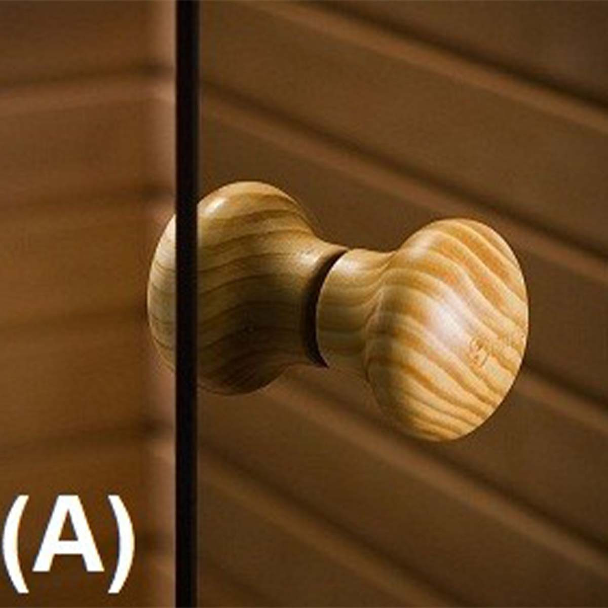 Sauna door in safety glass 8 mm pine frame 80 x 190 transparent
