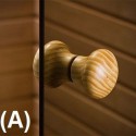 Sauna door in safety glass 8 mm pine frame 80 x 190 transparent