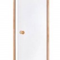 Sauna door in safety glass 8 mm pine frame 80 x 190 transparent