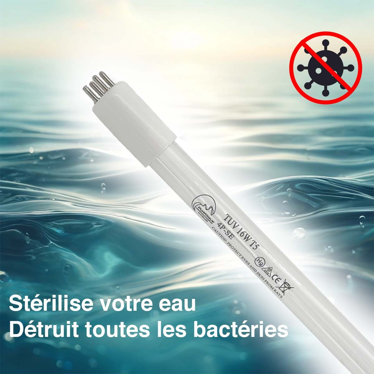 Ampoule de rechange 16W desineo pour stérilisateur UV