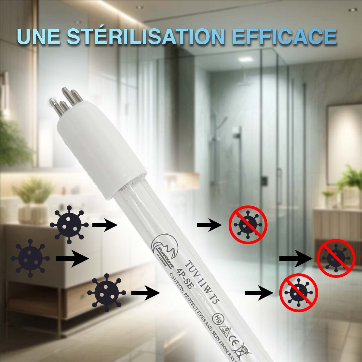 Ampoule de rechange 11W desineo pour stérilisateur UV