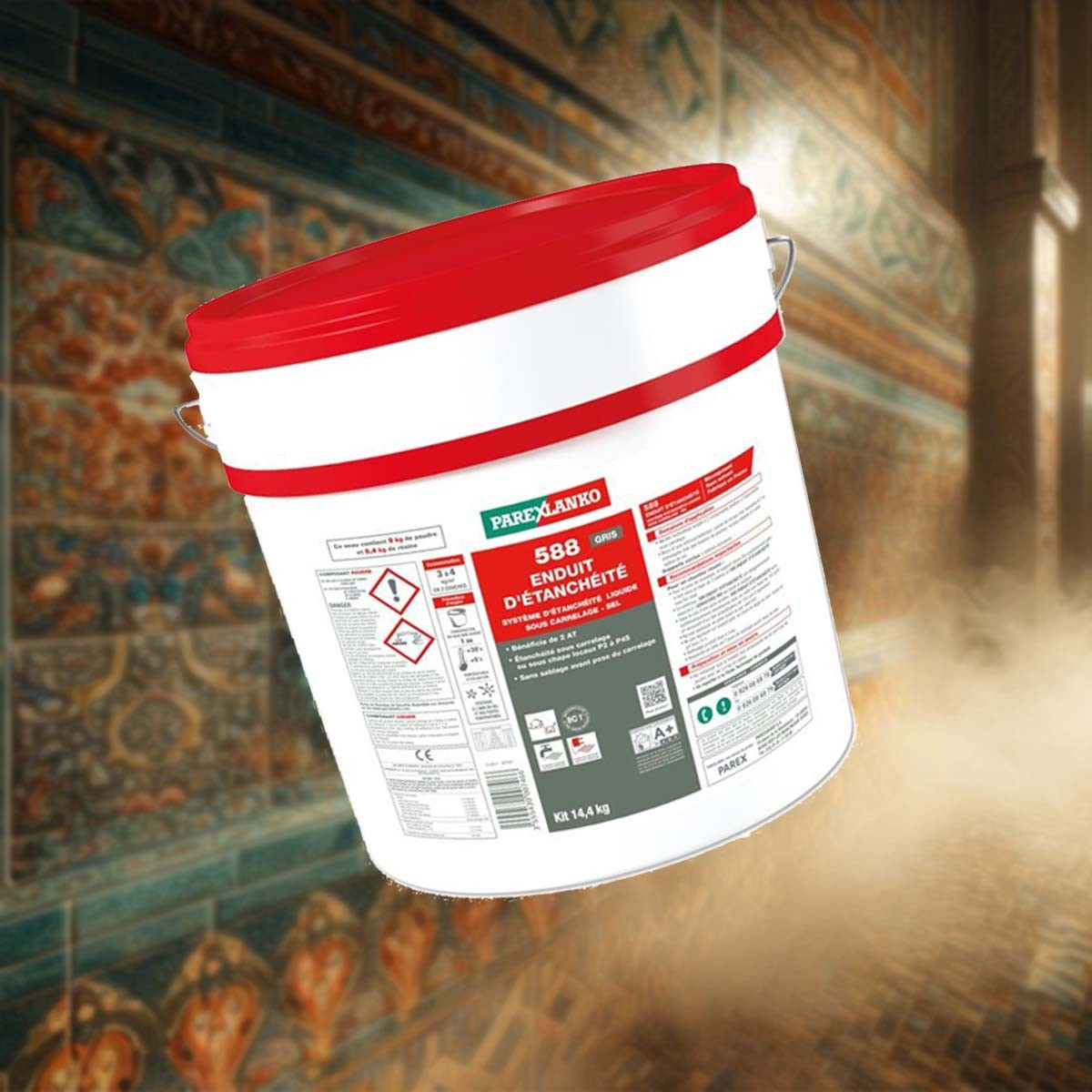 588 REVESTIMIENTO DE SELLADO 14,4 KG revestimiento de hammam para piscina parexlanko