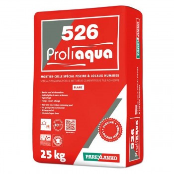 Mortero Cola Hammam Piscina Proliaqua Blanco ParexLanko L526BL25 25 kg