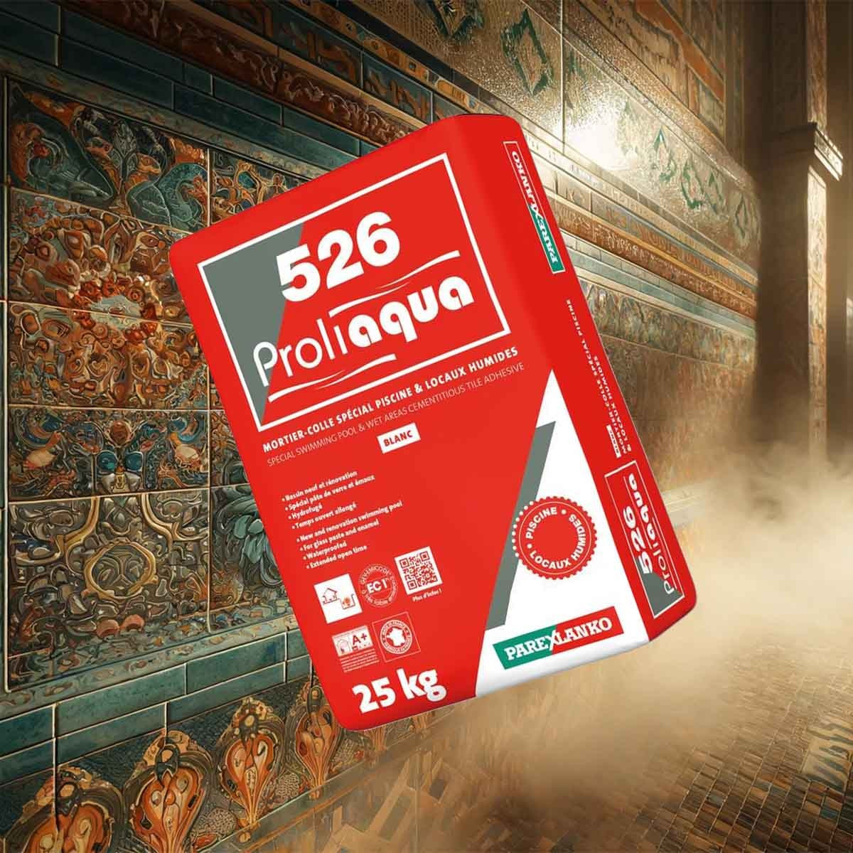 Malta Colla Hammam Piscina Proliaqua Bianco ParexLanko L526BL25 25 kg