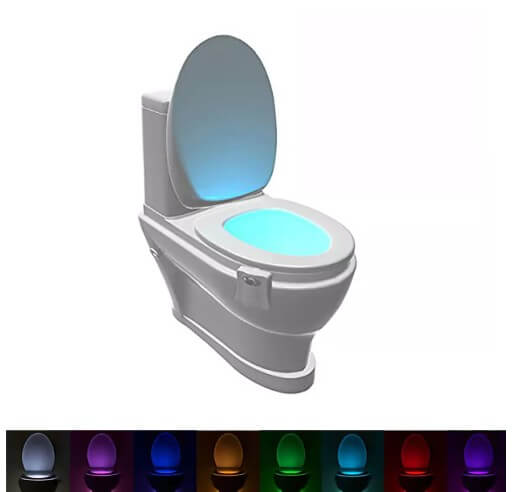 Eclairage led 8 couleurs à détecteur de mouvement pour cuvette WC